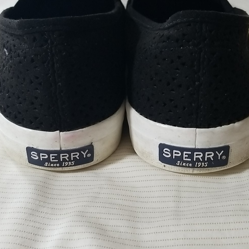 Sperry Black Perforated Sneakers - Picture 3 of 5